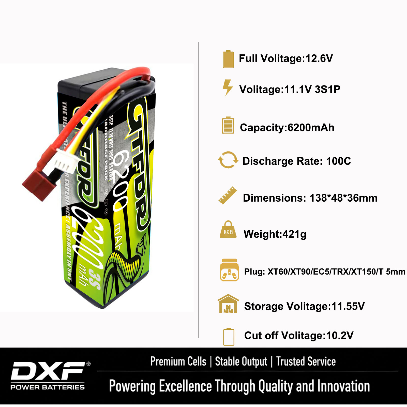 Akumulator LiPo GTFDR 3S 11,1V – 6S Lipo Battery 22.2V 5000Mah recenzja i cena