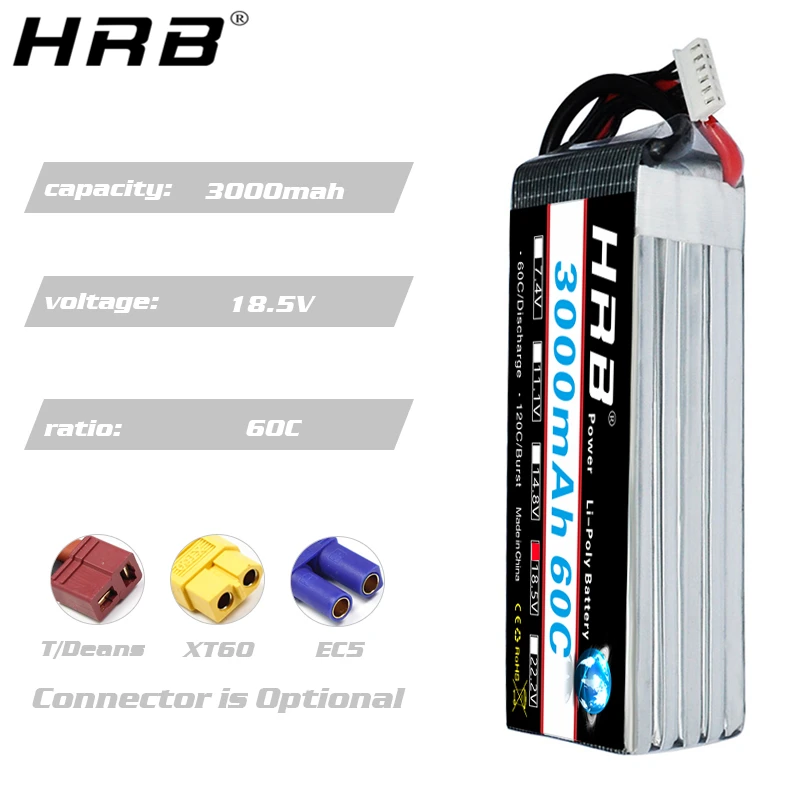 Akumulator lipo HRB 2S 3S 4S 6 – 4S Lipo Battery 14.8V 6000Mah recenzja i cena